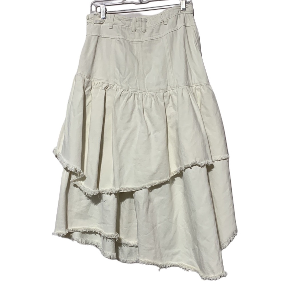 Free People We the Free Cream Tiered Midi Skirt - Picture 6 of 9